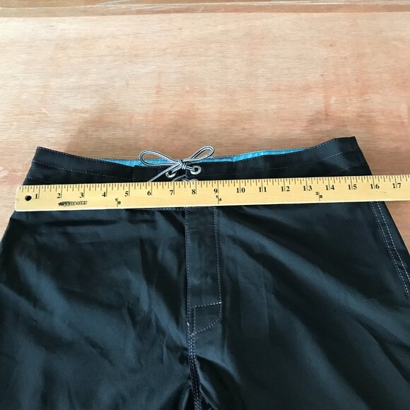 Birdwell Boardshort Swim Shorts Men 30 Black Beach Britches Lace Closure Pocket - Picture 8 of 12